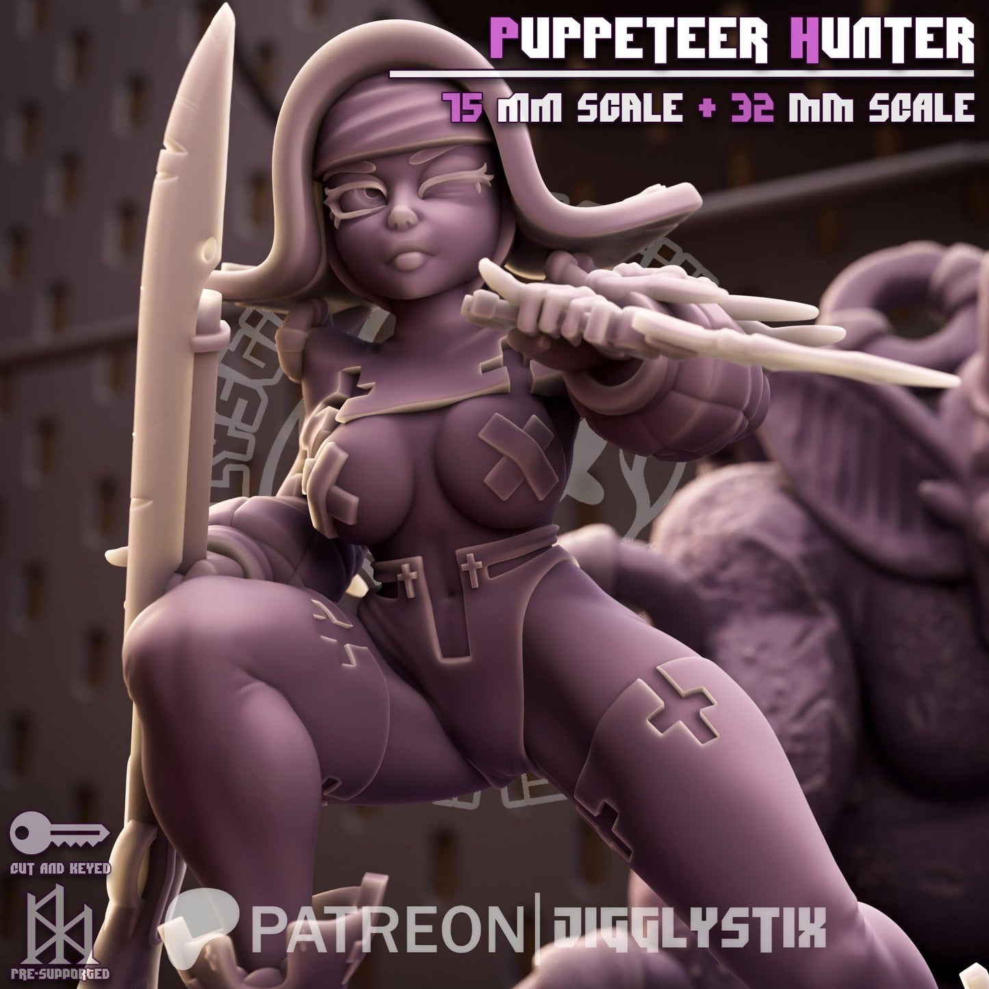 Puppeteer Hunter Miniature - by Jigglystix