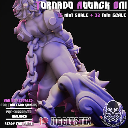 Tornado Attack Oni Miniature - by Jigglystix