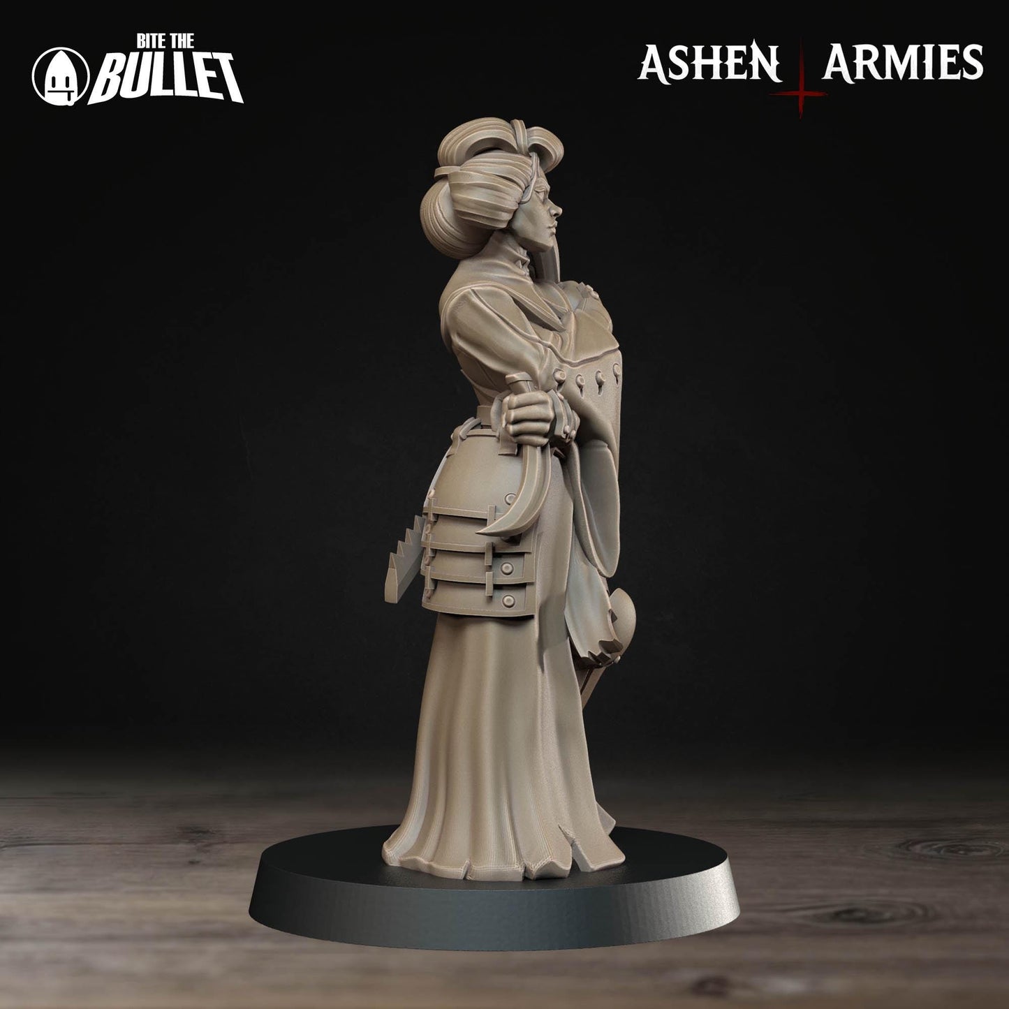 Holy Shogunate Akane Combat Medic Miniature - Ashen Armies by Bite the Bullet