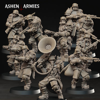 Hellbound Apostasy Troopers Miniatures - Ashen Armies by Bite the Bullet