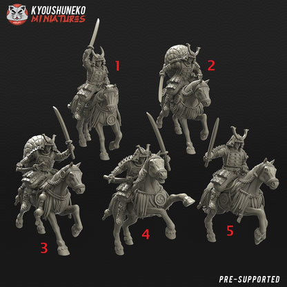 Japanese Samurai Sword Rider Miniatures - by Kyoushuneko Miniatures