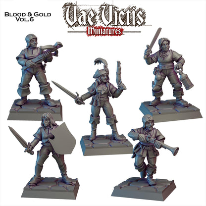 Human Mercenary Warband Miniatures SET E - by Vae Victis Miniatures