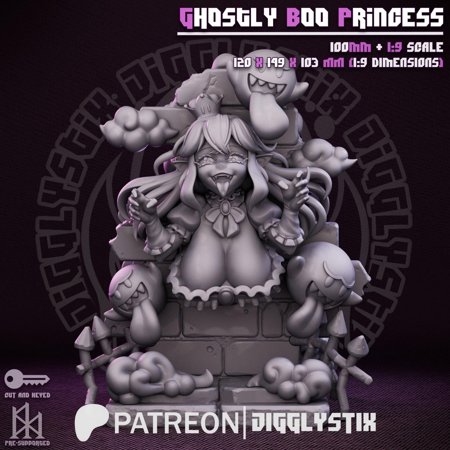 Ghostly Boo Princess Miniature - by Jigglystix