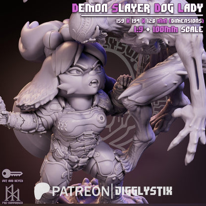 Demon Slayer Dog Lady Miniature - by Jigglystix