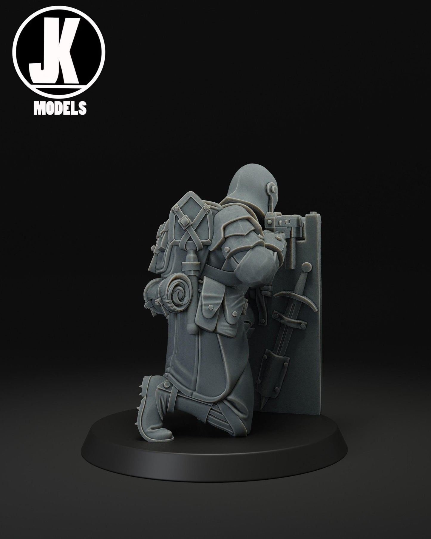 Trench Shock Trooper with shield Miniature - JK Remo Models