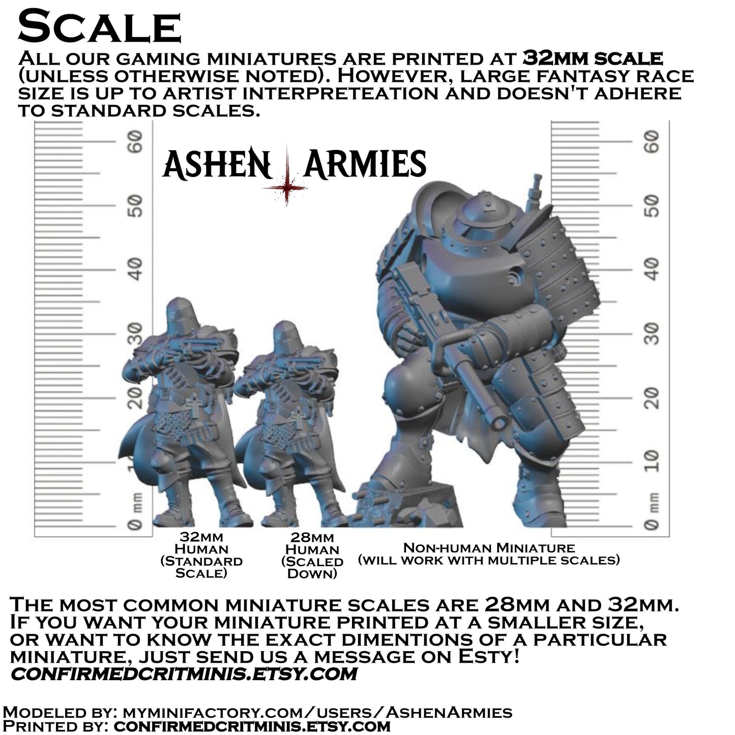 Holy Shogunate Heavy Infantry Shotgun Miniature - Ashen Armies by Bite the Bullet