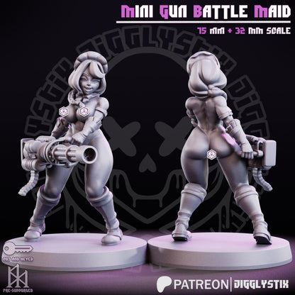 Mini Gun Battle Maid Miniature - by Jigglystix