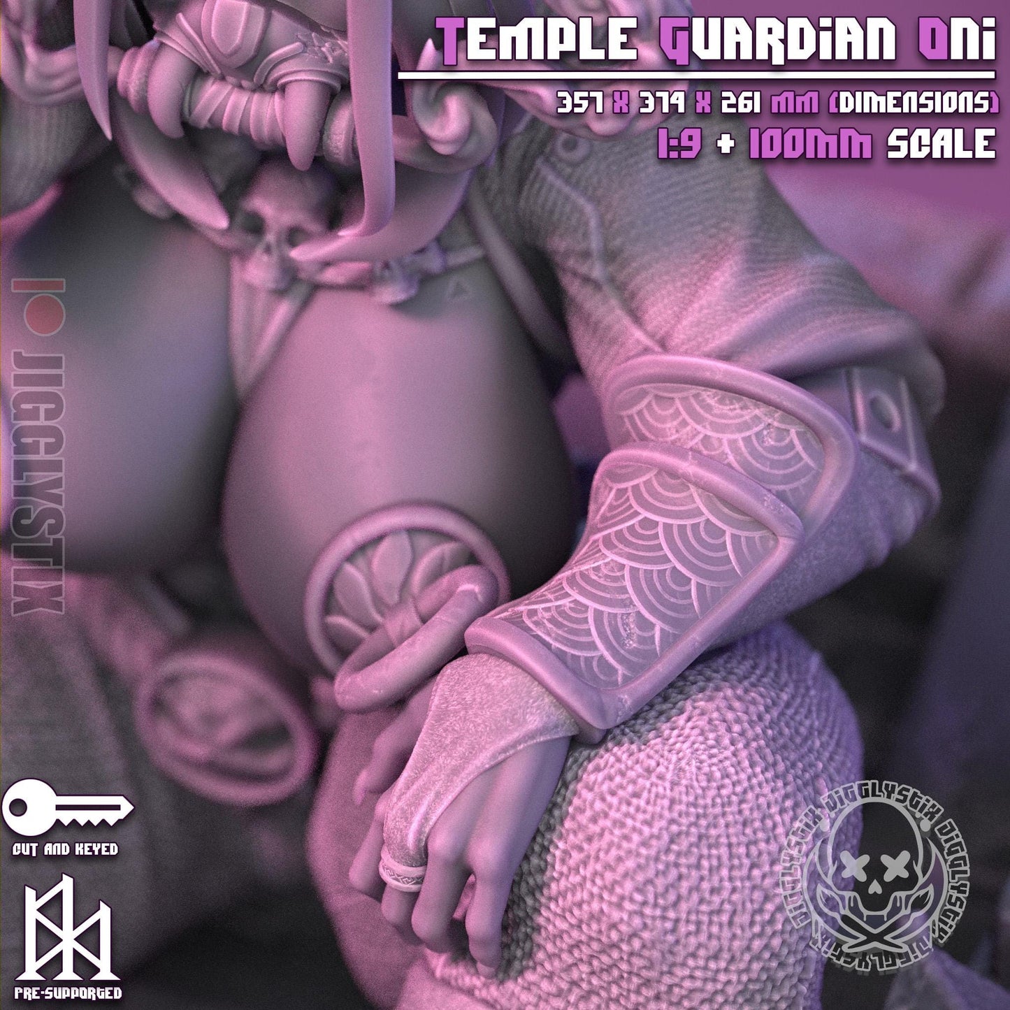 Temple Guardian Oni Miniature - by Jigglystix