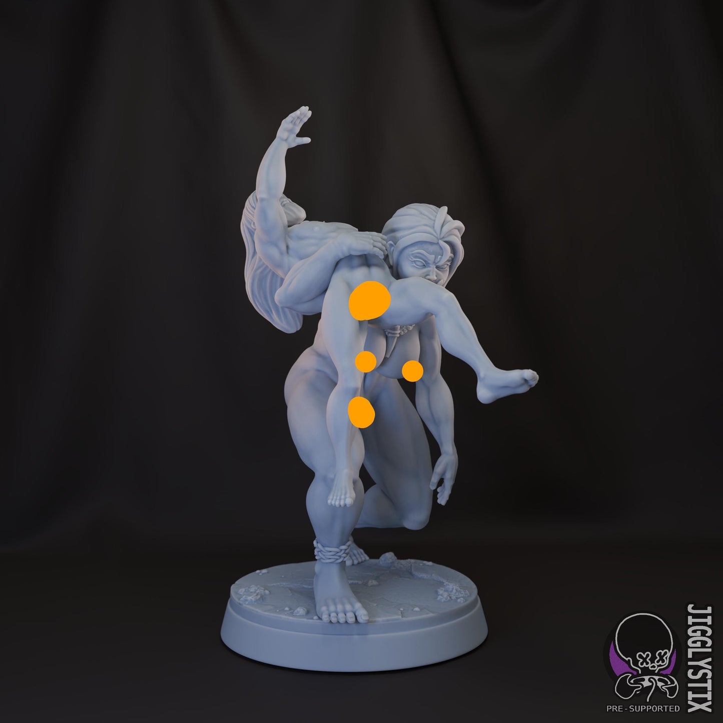 Fem Orc Abduction Miniature - by Jigglystix