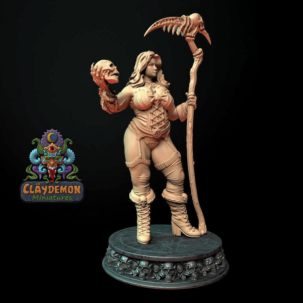 Isara the Necromancer Woman Miniature - by Claydemon Miniatures