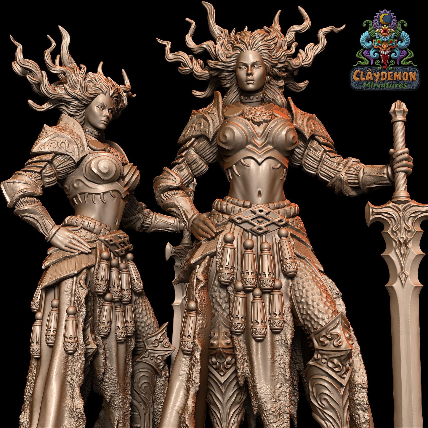 Void Touched Verekyss Miniature - by Claydemon Miniatures