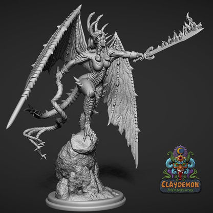 Hecca the Tormenter Miniature - by Claydemon Miniatures