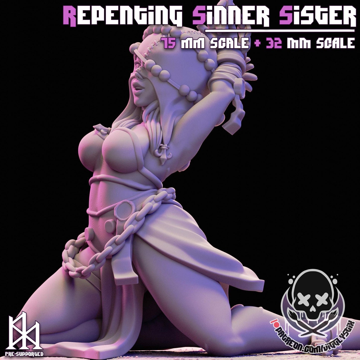 Repenting Sinner Sister Miniature - by Jigglystix