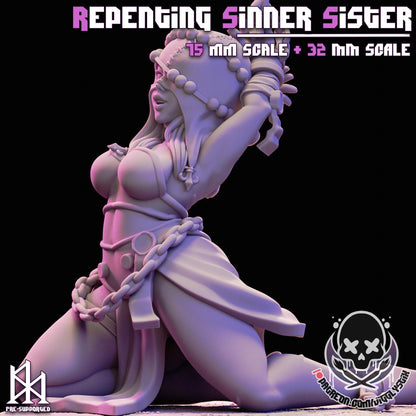 Repenting Sinner Sister Miniature - by Jigglystix