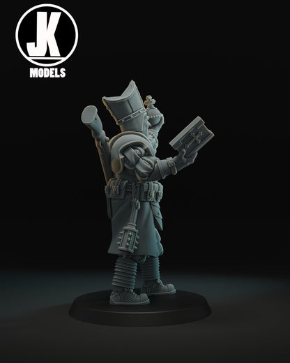 Battle Cleric with Holy Grenade Miniature - JK Remo Models