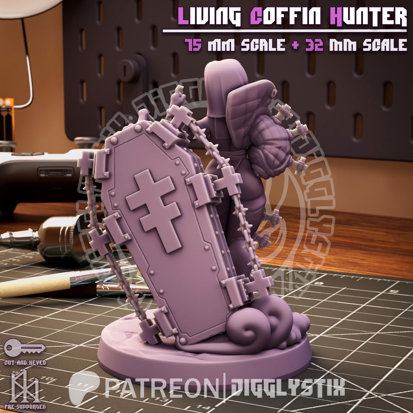 Living Coffin Hunter Miniature - by Jigglystix
