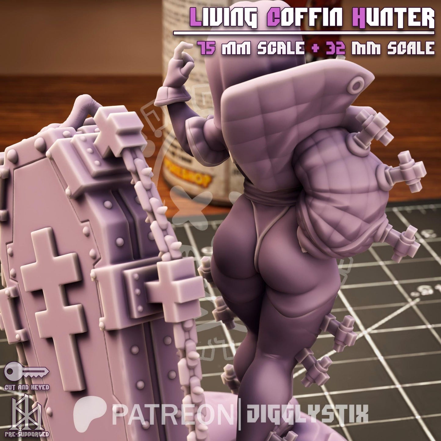 Living Coffin Hunter Miniature - by Jigglystix