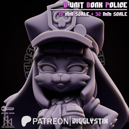 Bunny Cop B-Unit Bonk Police Miniature - by Jigglystix