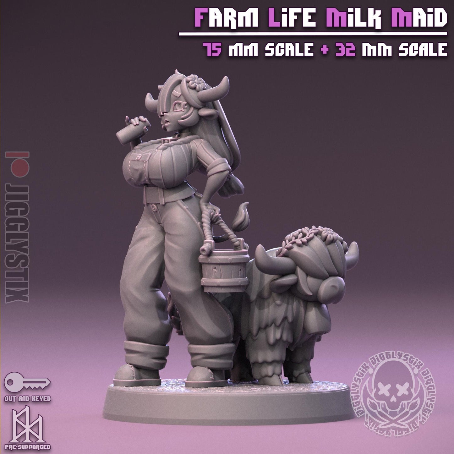 Farm Life Milk Maid Miniature - by Jigglystix