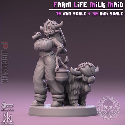 Farm Life Milk Maid Miniature - by Jigglystix