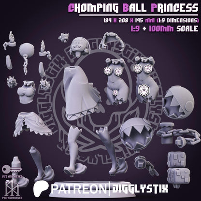 Chomping Ball Princess Miniature - by Jigglystix