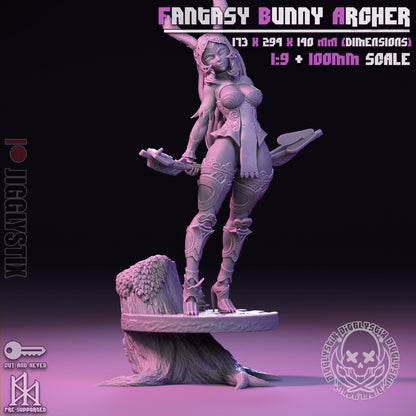 Fantasy Bunny Archer Fran Miniature - by Jigglystix