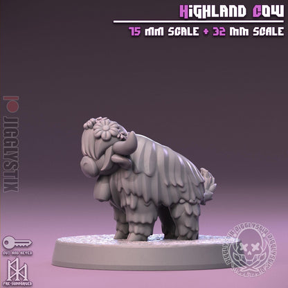 Highland Cow Miniature - by Jigglystix