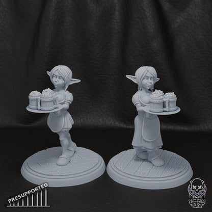 Goblin Waitress Miniature - by Jigglystix