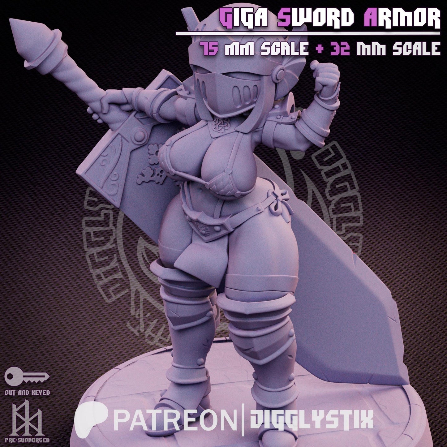 Giga Sword Impractical Armor Miniature - by Jigglystix