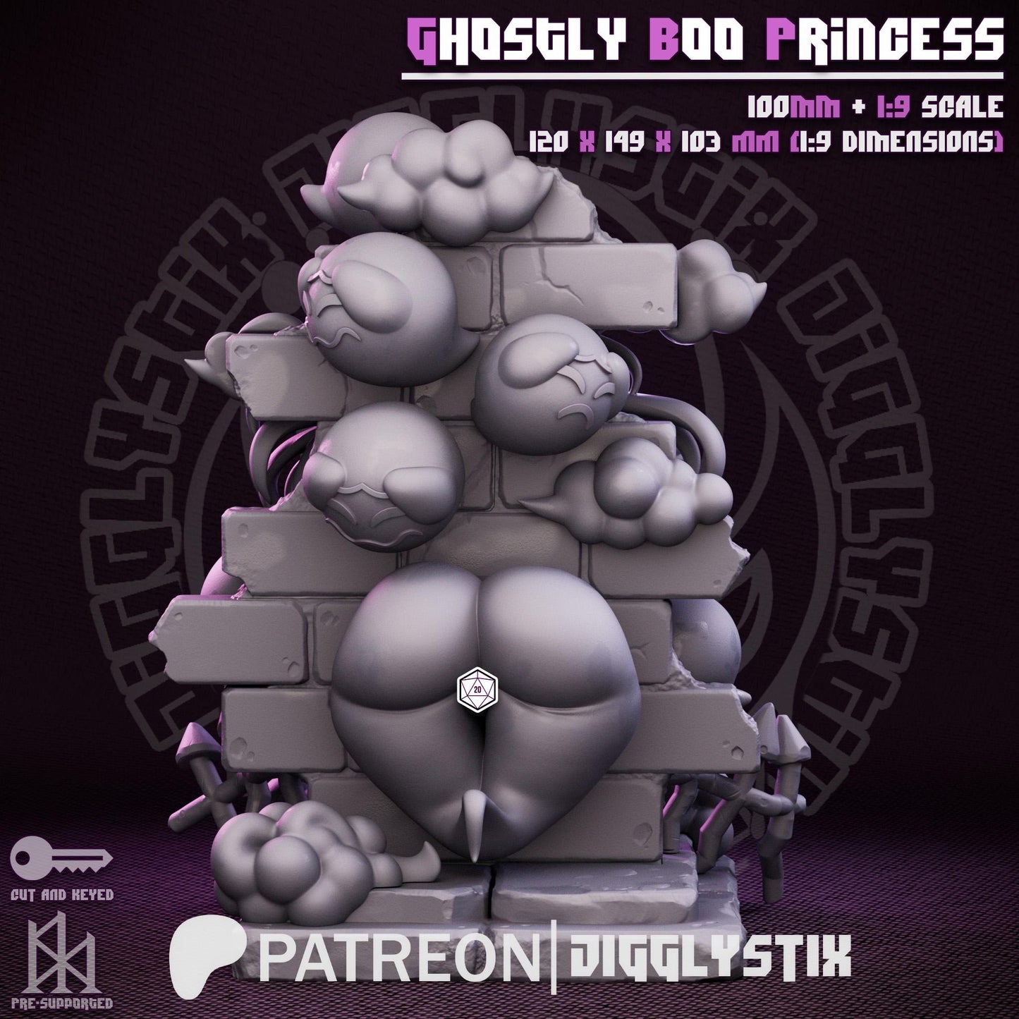 Ghostly Boo Princess Miniature - by Jigglystix
