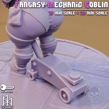 Fantasy Mechanic Goblin Miniature - by Jigglystix