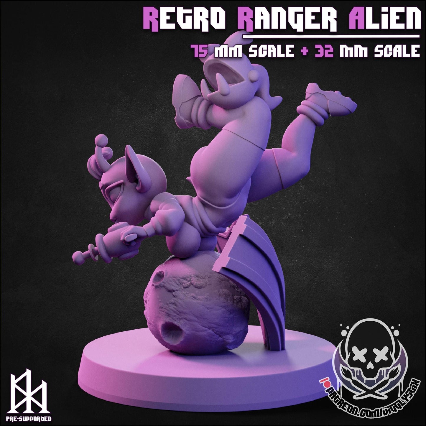 Retro Alien Ranger Gobbo Miniature - by Jigglystix