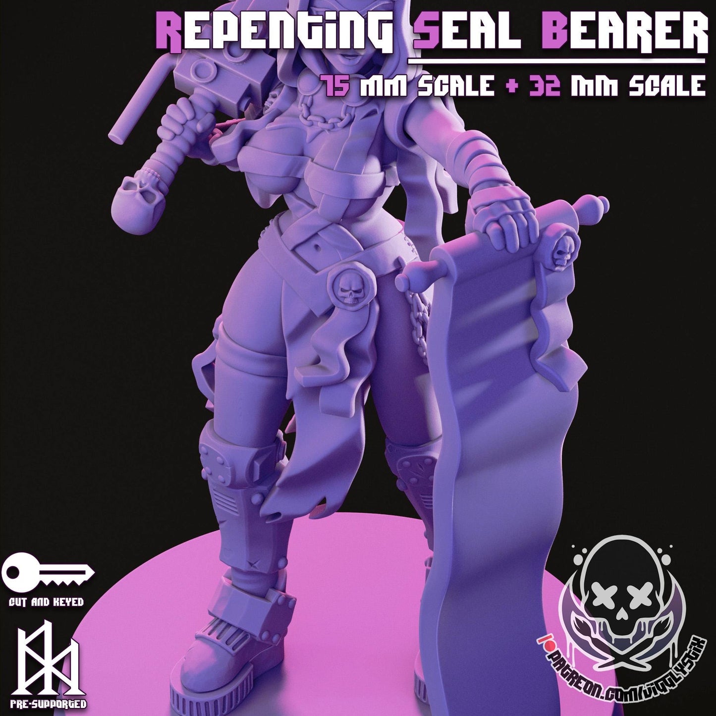 Repenting Seal Sister Miniature - by Jigglystix
