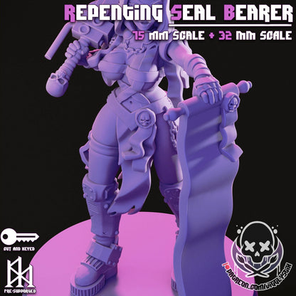 Repenting Seal Sister Miniature - by Jigglystix