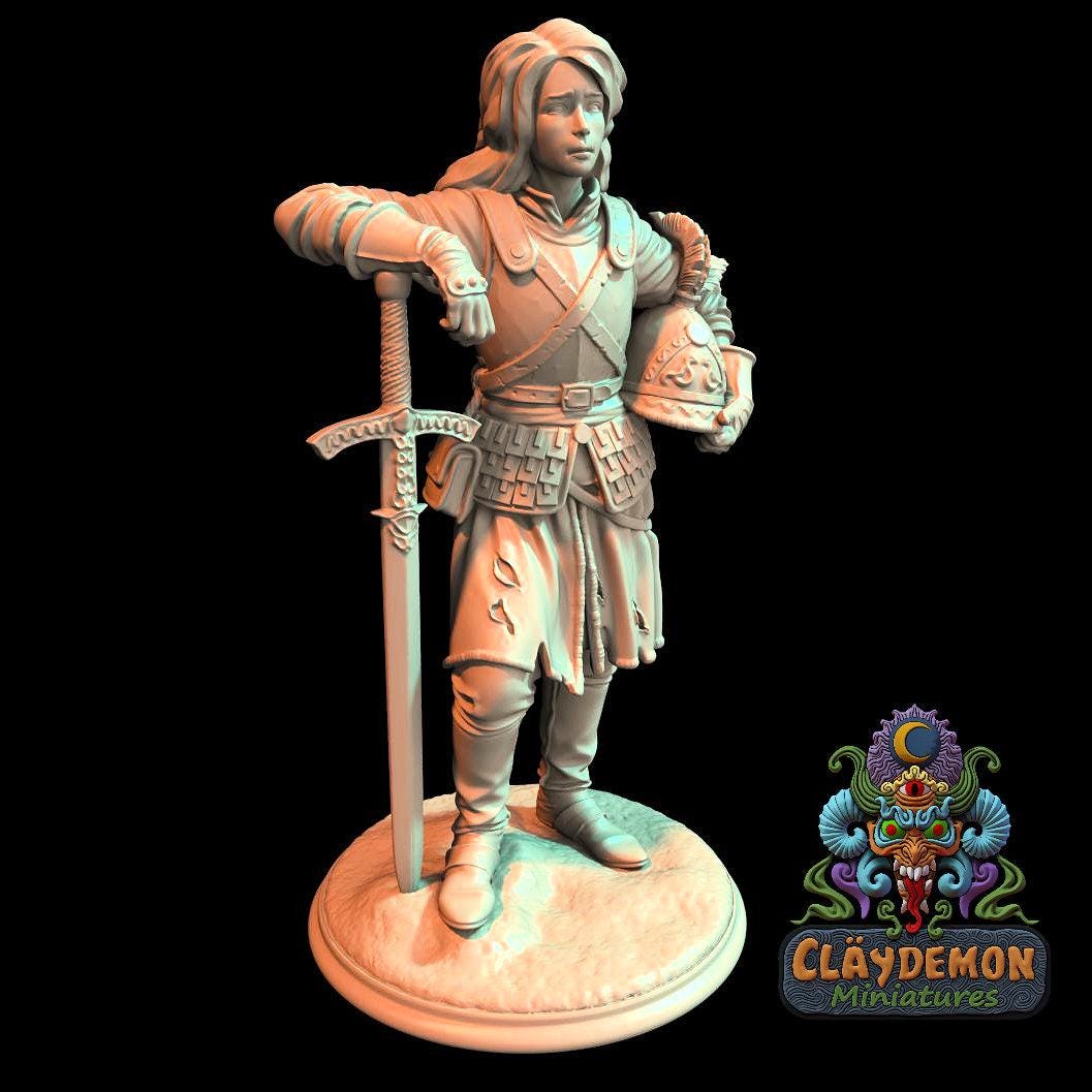 Maerwyn the Mercenary Miniature - by Claydemon Miniatures