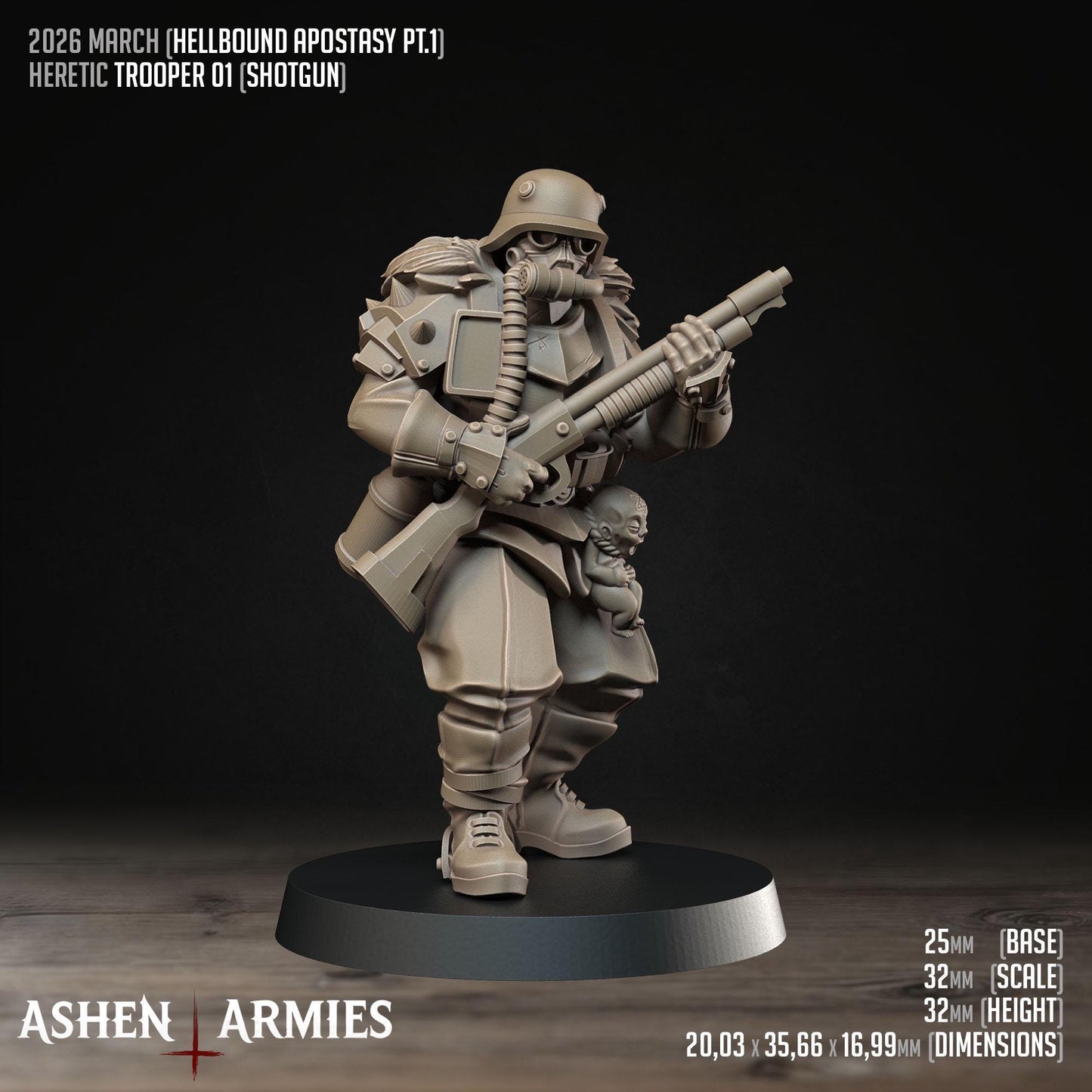Hellbound Apostasy Troopers Miniatures - Ashen Armies by Bite the Bullet