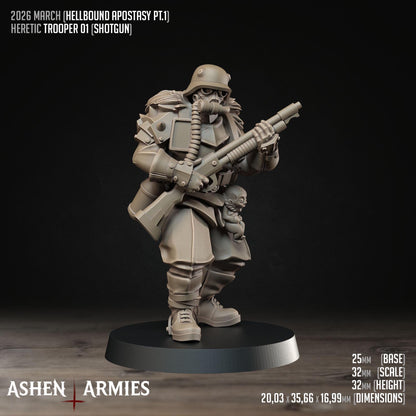 Hellbound Apostasy Troopers Miniatures - Ashen Armies by Bite the Bullet