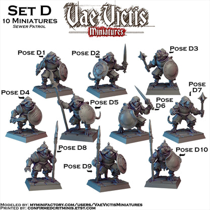 Ratfolk Miniatures SET D - by Vae Victis Miniatures