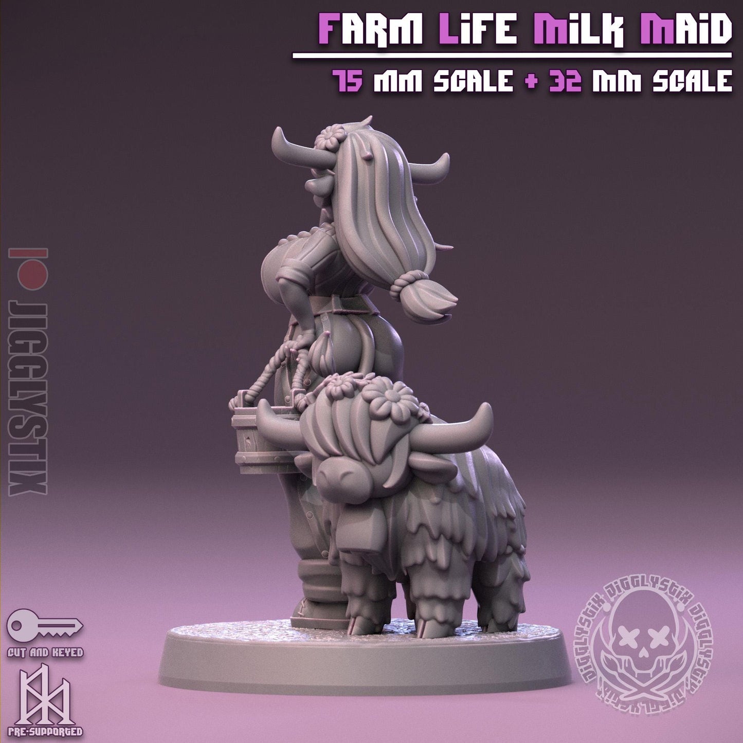Farm Life Milk Maid Miniature - by Jigglystix