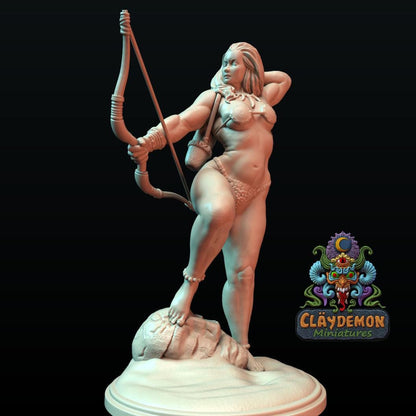Flavia the Archer Woman Miniature - by Claydemon Miniatures