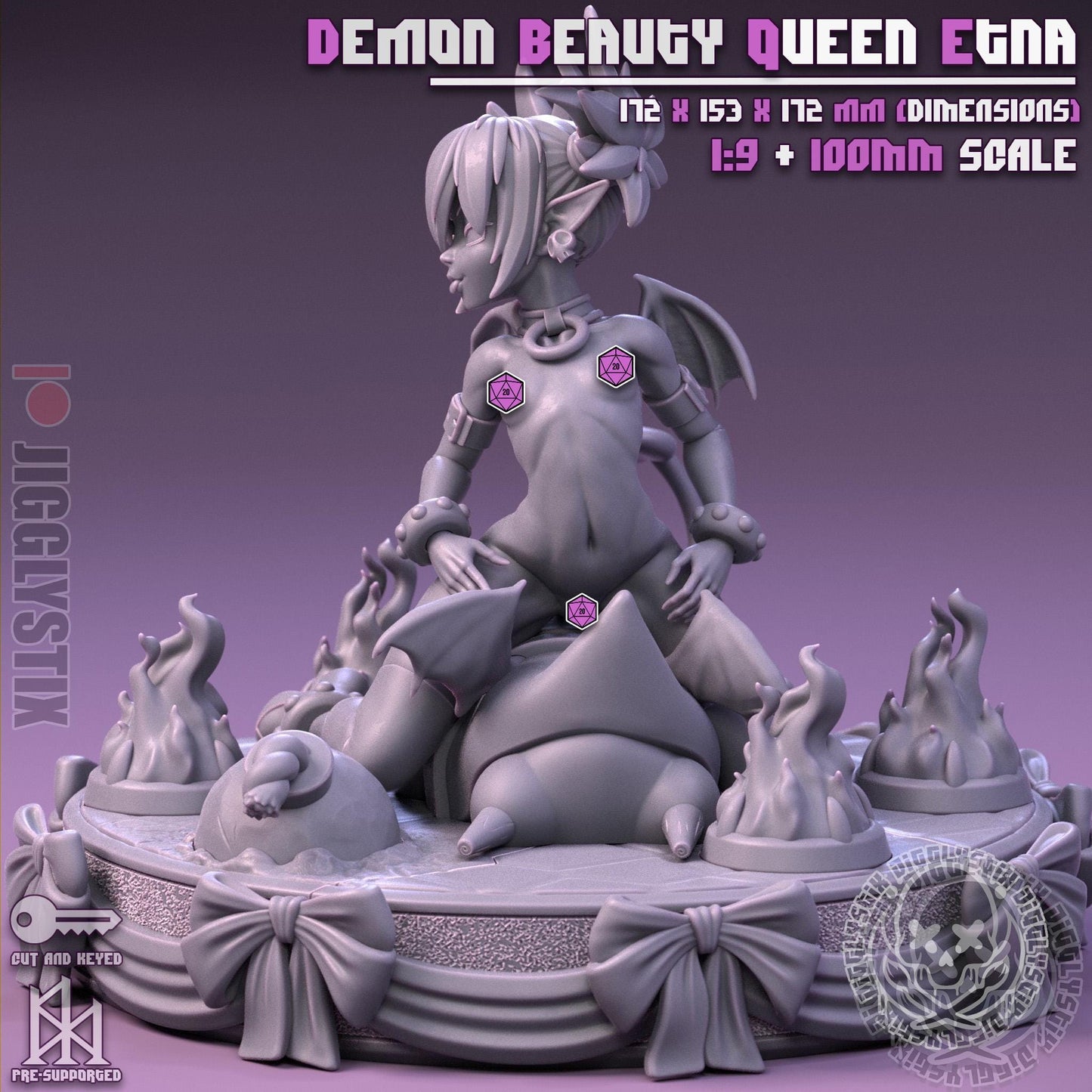 Demon Beauty Queen Etna Miniature - by Jigglystix