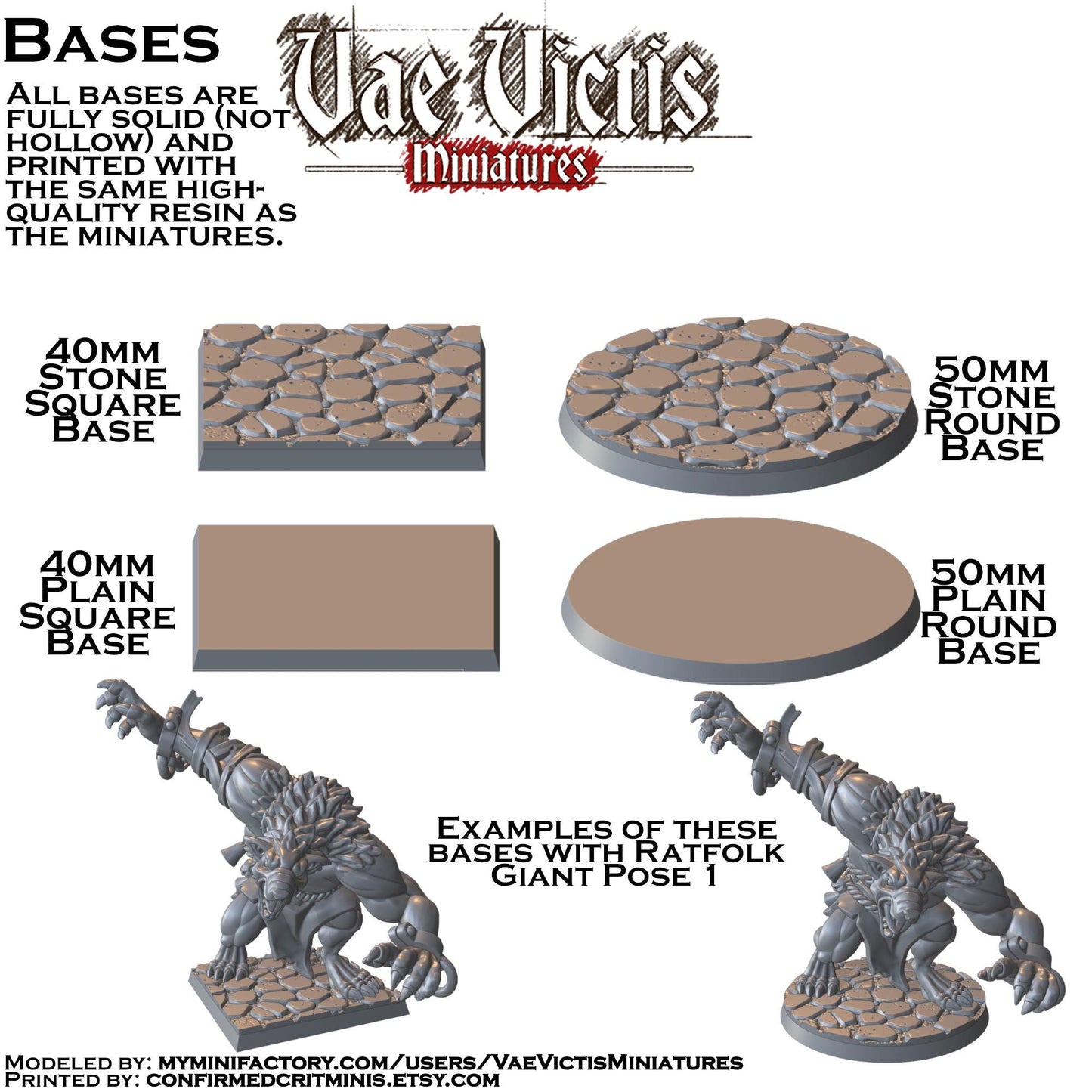 Modular Ratfolk Giant Miniatures - by Vae Victis Miniatures
