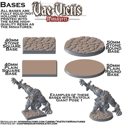 Modular Ratfolk Giant Miniatures - by Vae Victis Miniatures