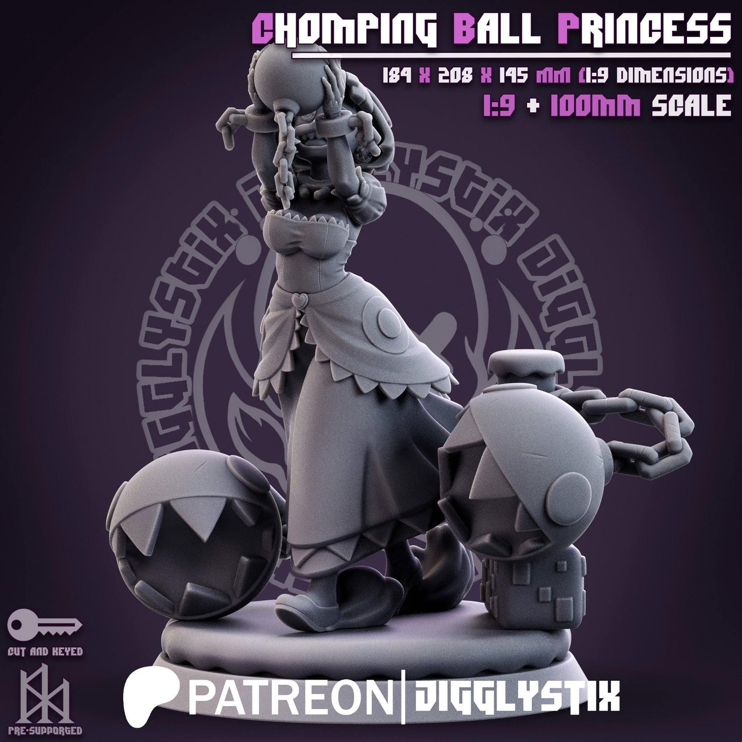 Chomping Ball Princess Miniature - by Jigglystix