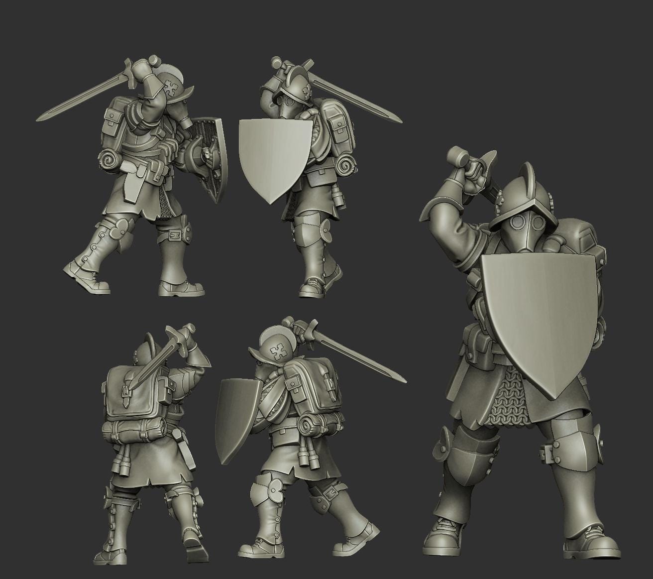 Papal Melee Trooper Miniature - JK Remo Models