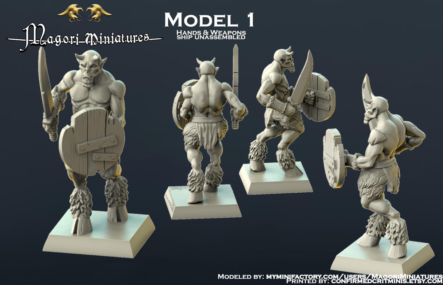 Goatman Raider Miniatures - by Magori Miniatures