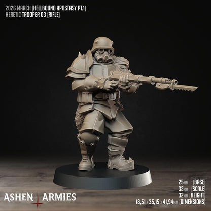 Hellbound Apostasy Troopers Miniatures - Ashen Armies by Bite the Bullet