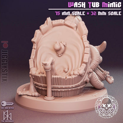 Wash Tub Mimic Miniature - by Jigglystix