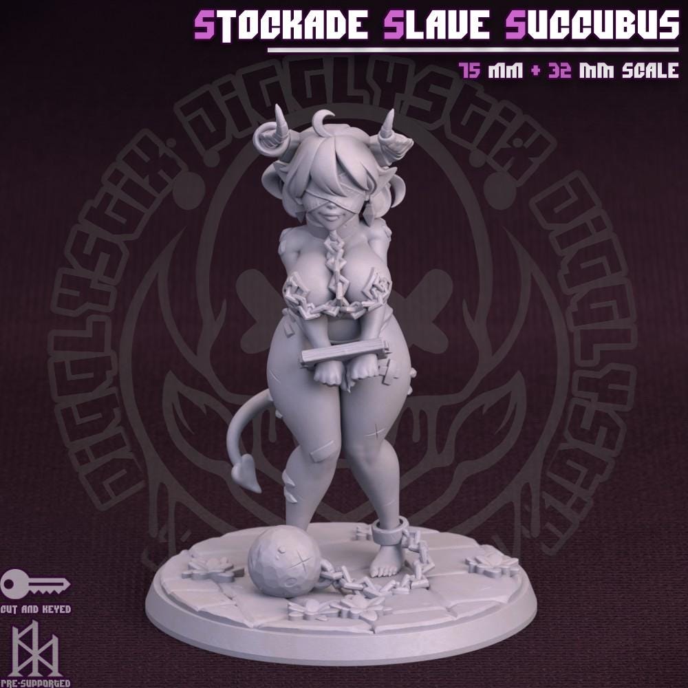 Stockade Bondage Succubus Miniature - by Jigglystix