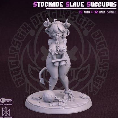 Stockade Bondage Succubus Miniature - by Jigglystix
